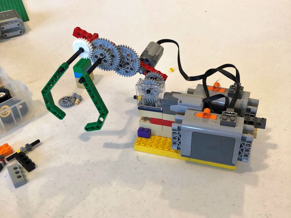 robot hand built from LEGO