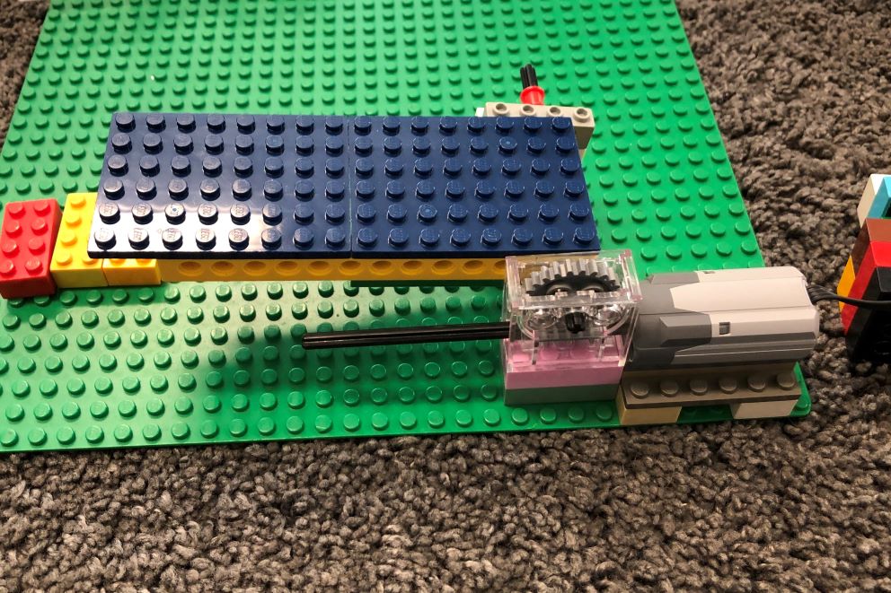 drawbridge built from LEGO