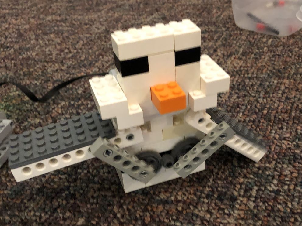 Bird built from LEGO