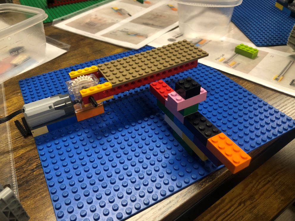 drawbridge built from LEGO