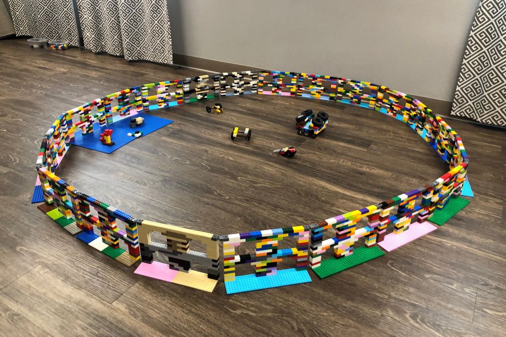 Roman colosseum built from LEGO